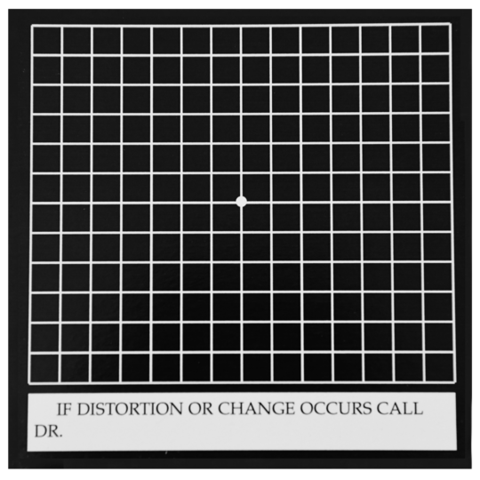 Amsler Grid Vision Test Magnet