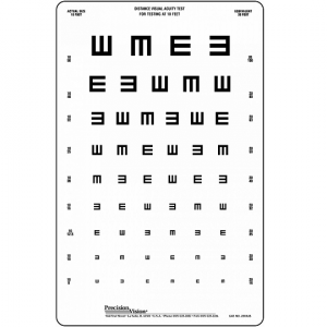 Traditional Tumbling E Visual Acuity Chart