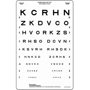Linear Spaced Translucent Sloan Vision Chart
