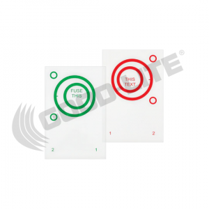 Good Lite Eccentric Circles  Red Green 1 Pair Clear