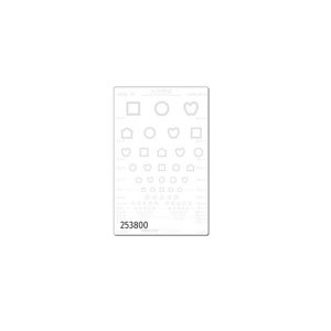 2.5 Percentage LEA SYMBOLS Translucent Low Contrast Charts for Illuminated Cabinet