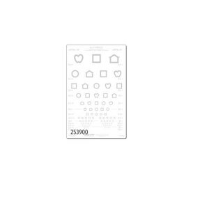 5 Percentage LEA SYMBOLS Translucent Low Contrast Charts for Illuminated Cabinet