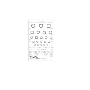 25 Percentage LEA SYMBOLS Translucent Low Contrast Charts for Illuminated Cabinet