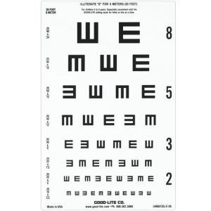 Tumbling E Linear Spaced Distance Chart