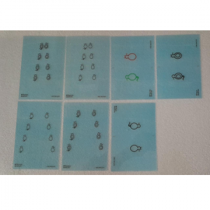 WCARDST Wiley Cat Cards Translucent Set of 7