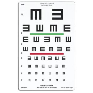 Tumbling E Wide Spaced Distance Chart