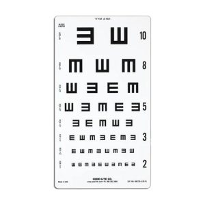 Tumbling E Linear spaced Distance Chart