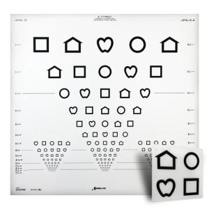 LEA SYMBOLS 15 Line Translucent ETDRS Style Distance Charts