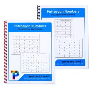 Petrosyan Numbers Oculomotor Skills Workbooks Set of 2