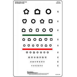 Patti Pics Red and Green Stripe Eye Chart