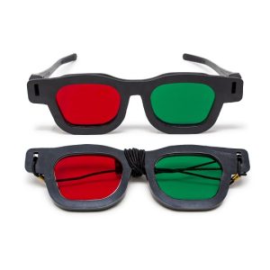 Original Bernell Model Red/Green Goggles Hard and Elastic Temples