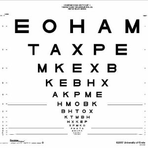 4 Meter European Wide Series ETDRS Chart 1