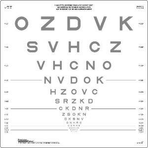 Sloan Revised Low Contrast Chart (Scrambled B)