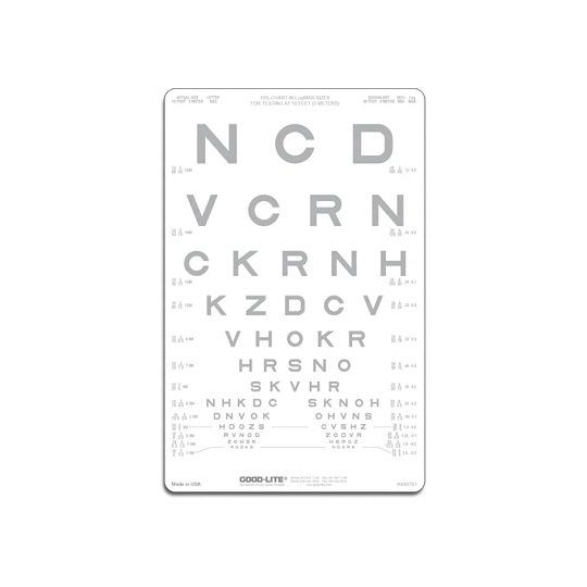 10 Percent Sloan Letter Low Contrast 10ft 3m for ESV1200 and ESV1500