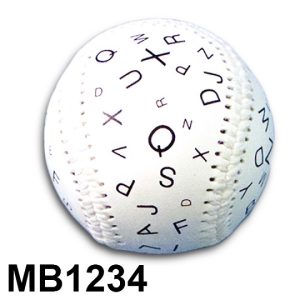 Sports Style Marsden Ball with Letters in 12pt/18pt/24pt/30pt Font Size