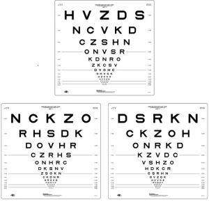 Original Series Sloan Letter ETDRS® — Set of 3 — 2 m