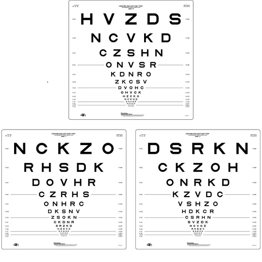 Original Series Sloan Letter ETDRS® — Set of 3 — 2 m